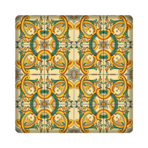 Handcrafted Decorative Ceramic Ancient Persian Tile – Timeless Elegance and Vibrant Colors (x5)