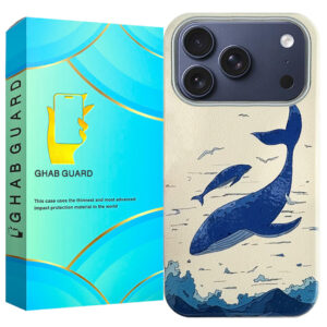 Apple iPhone 17 Pro Matte Protective Case with Artistic Whal Illustration and Full Body Protection