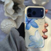 Apple-iPhone-17-Pro-Max-Protective-Matte-Phone-Case-with-Blue-Floral-Pattern-Design5