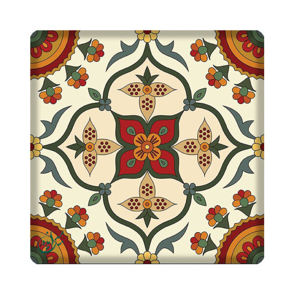 Artisanal-Persian-Decorative-Tile-–-Kiln‑Fired-Ceramic-with-Classical-Floral-Motifs-and-Lustrous-Finish-x5