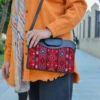 Thumbnail 2: Balochi Embroidery Leather Shoulder Bag – Traditional Persian Art for Cultural Events