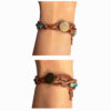 Beaded-African-Turquoise-Round-Stone-Bracelet-with-Striking-Golden-Veining-Brown-Leather-Strap-and-Button-Closure-2