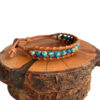 Beaded-African-Turquoise-Round-Stone-Bracelet-with-Striking-Golden-Veining-Brown-Leather-Strap-and-Button-Closure-4
