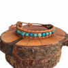 Beaded-African-Turquoise-Round-Stone-Bracelet-with-Striking-Golden-Veining-Brown-Leather-Strap-and-Button-Closure-6