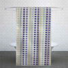 Thumbnail 4: Blue and Green Geometric Dot Pattern Shower Curtain