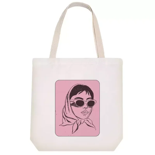 Canvas-Tote-Bag-Featuring-Girl-Illustration-–-Hazaan-Fabric-Comfortable-Cotton-Handles-Washable-and-Practical-6