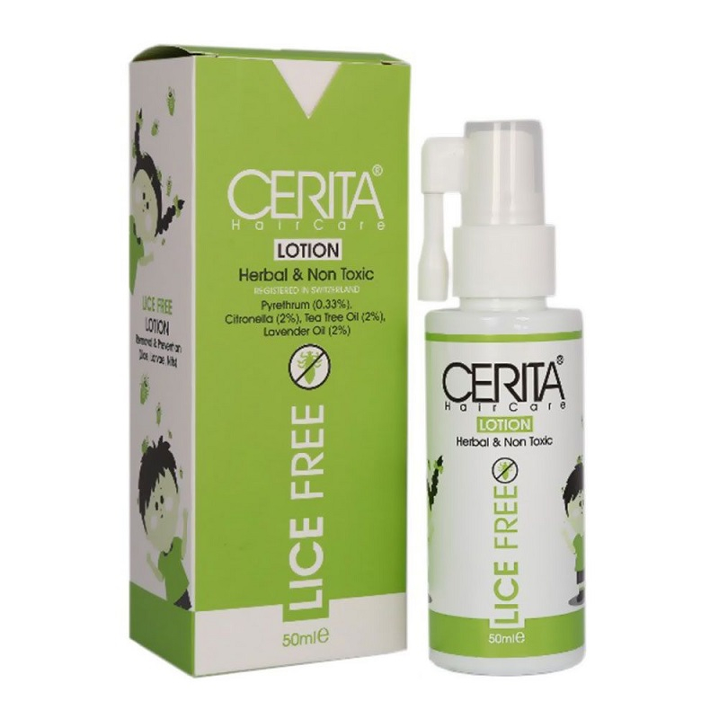 Main image of Cerita Lice-Free Anti-Lice Lotion, Fast-Acting Head Lice Treatment for Adults & Kids , 50 ml (x2)