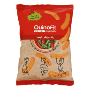 Chili Quinoa Puff Snack by Quinofit – 15 × 45 g Packs, Healthy & Crunchy Spicy Quinoa Treat