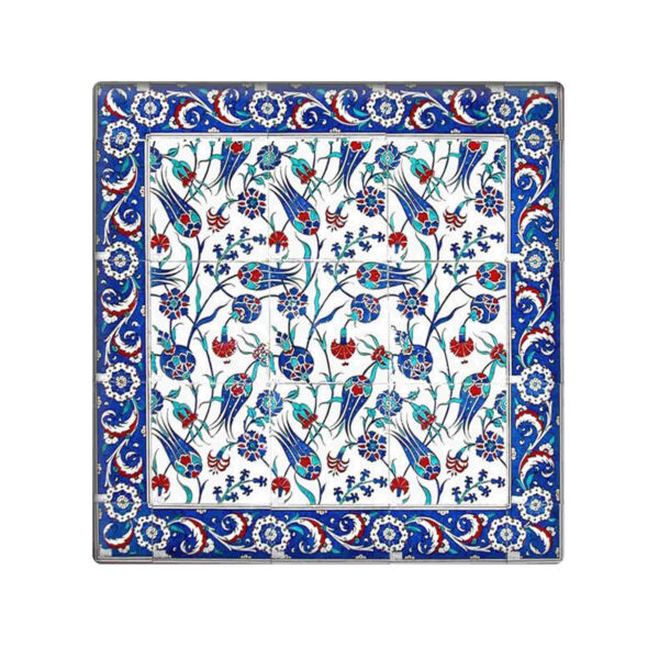 Decorative Persian Glazed Ceramic Tile – Durable Kiln‑Fired with Classic Floral Design