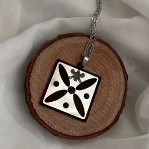 Derafsh-e Kaviani & Shahbaz Stainless Steel Necklace – Cultural Symbol Jewelry Piece