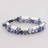 Double-Row-Beaded-Nearly‑Round-Purple-Sodalite-and-White-Cylindrical-Howlite-with-Striking-White‑Gray-Veins-Bracelet-with-Knot-Closure-–-Women-Handmade-Jewelry-2