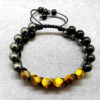 Double-Row-Mens-Bracelet-with-Faceted-Tigers-Eye-and-Round-Hematite-Beads-Adjustable-Knot-Closure-–-Brown-Yellow-Black-Natural-Stone-Jewelry-2