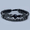 Elegant-Mens-Double-Row-Bracelet-with-Polished-Hematite-and-Cut-Black-Agate-Stones-–-Adjustable-Macrame-Closure-1