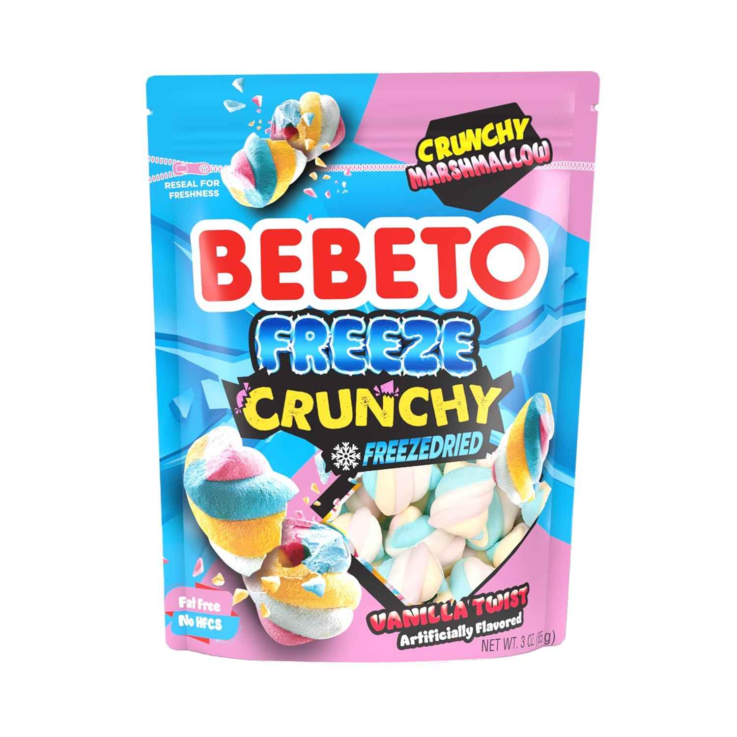 Freeze‑Dried Marshmallow Rainbow Twist – Bebeto (35g)