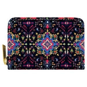 Geometric Medallion Pattern Zippered Card Holder – Traditional Eastern Design