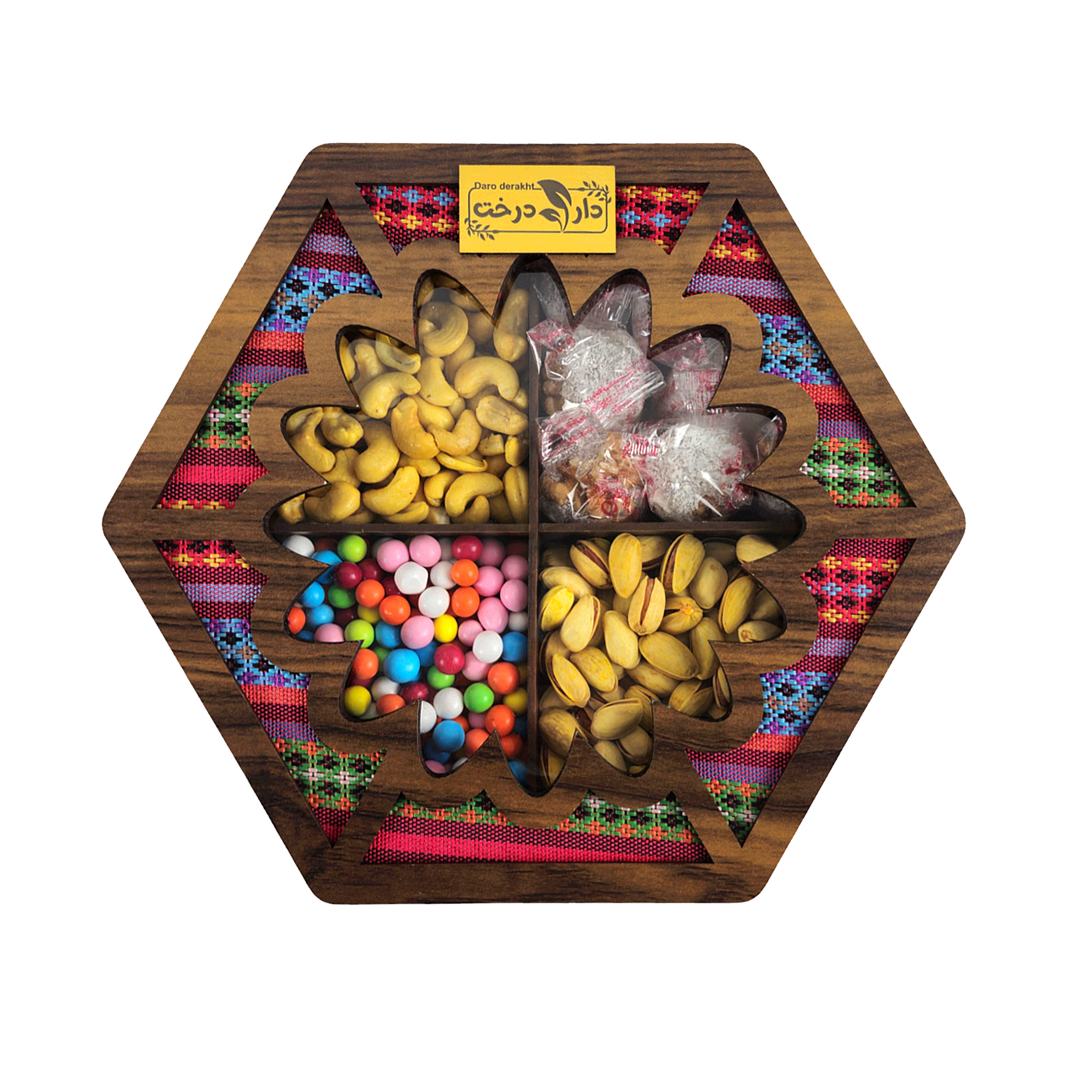 Gift Wooden Nut Box with Salty Pistachios, Cashews, and More – Perfect for Special Occasions