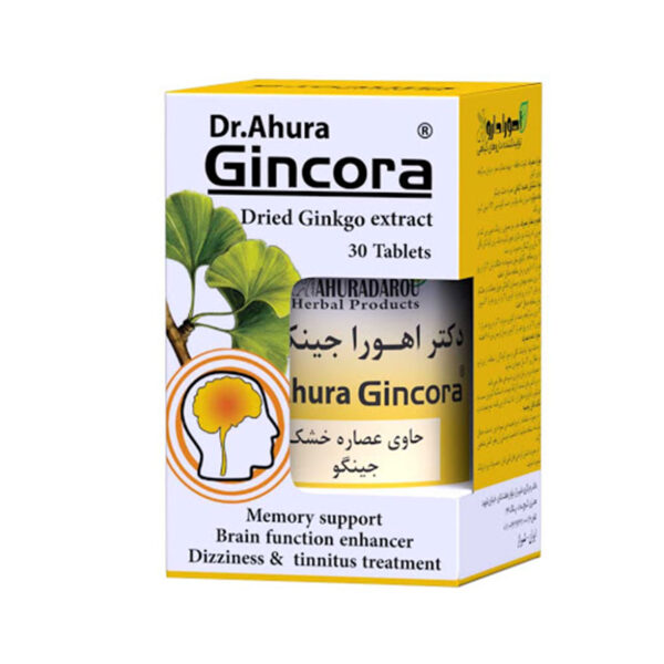Ginkura Tablets by Ahura Darou – for Memory & Brain Circulation, Pack of 30 (1)
