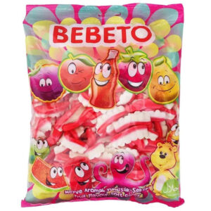 Halal Gummy Candy in Teeth Shape – Bebeto 1000g Soft and Chewy Fruit-Flavored Gummies for Parties & Fun Snacking