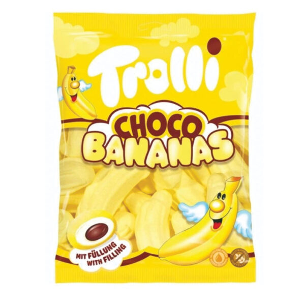 Halal Banana Marshmallow with Chocolate Filling – Trolli (150g)