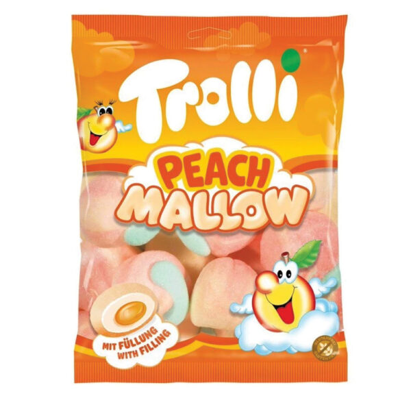 Halal Peach Marshmallow with Chocolate Filling – Trolli (150g)
