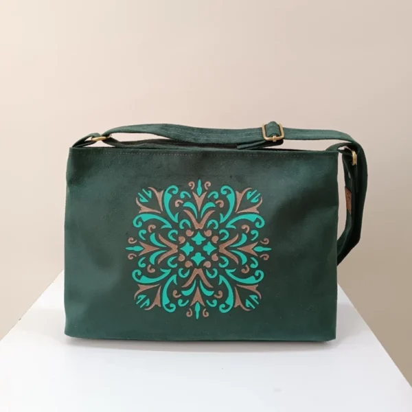 Hand-Painted-Mandala-Pattern-Shoulder-Bag-–-Ideal-for-Everyday-Use-Spacious-and-Stylish