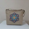 Hand-Painted-Womens-Fabric-Shoulder-Bag-with-Traditional-Islimi-Design-and-Adjustable-Strap