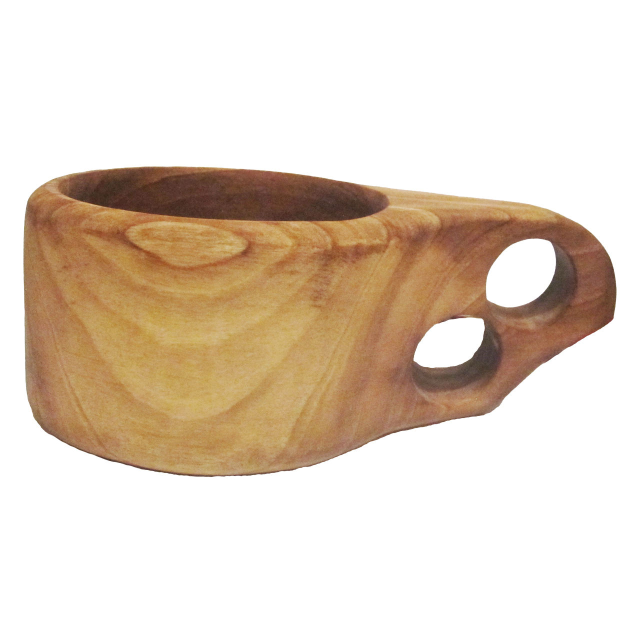 Handcrafted Engraved Kuksa Mug – “Eshgh Ma Ra Pey Kari Be Jahan Avarde Ast, Adab In Ast Ke Mashghool Tamasha Nashavim” – Suitable for All Drinks