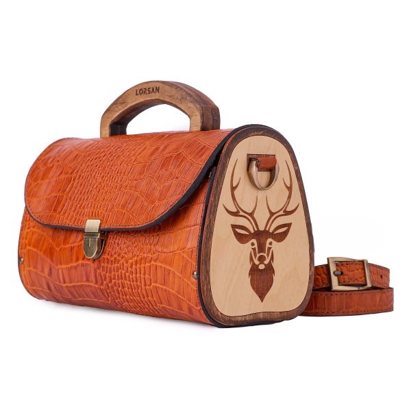 Handcrafted-Honey-Brown-Leather-Wood-Handbag-–-Deer-Motif-Elegant-Shoulder-Bag-2