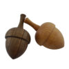 Handcrafted Wooden Spinning Tops With Oak Design – 2-Piece Traditional Set