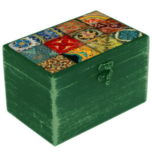 Handcrafted Traditional Gift Box with Persian Tile Pattern