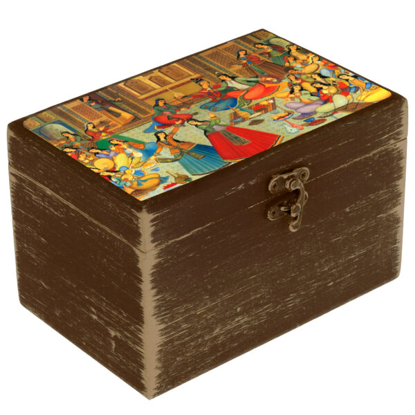 Handcrafted Wooden Gift Box with Traditional Persian Motif Pattern (3)