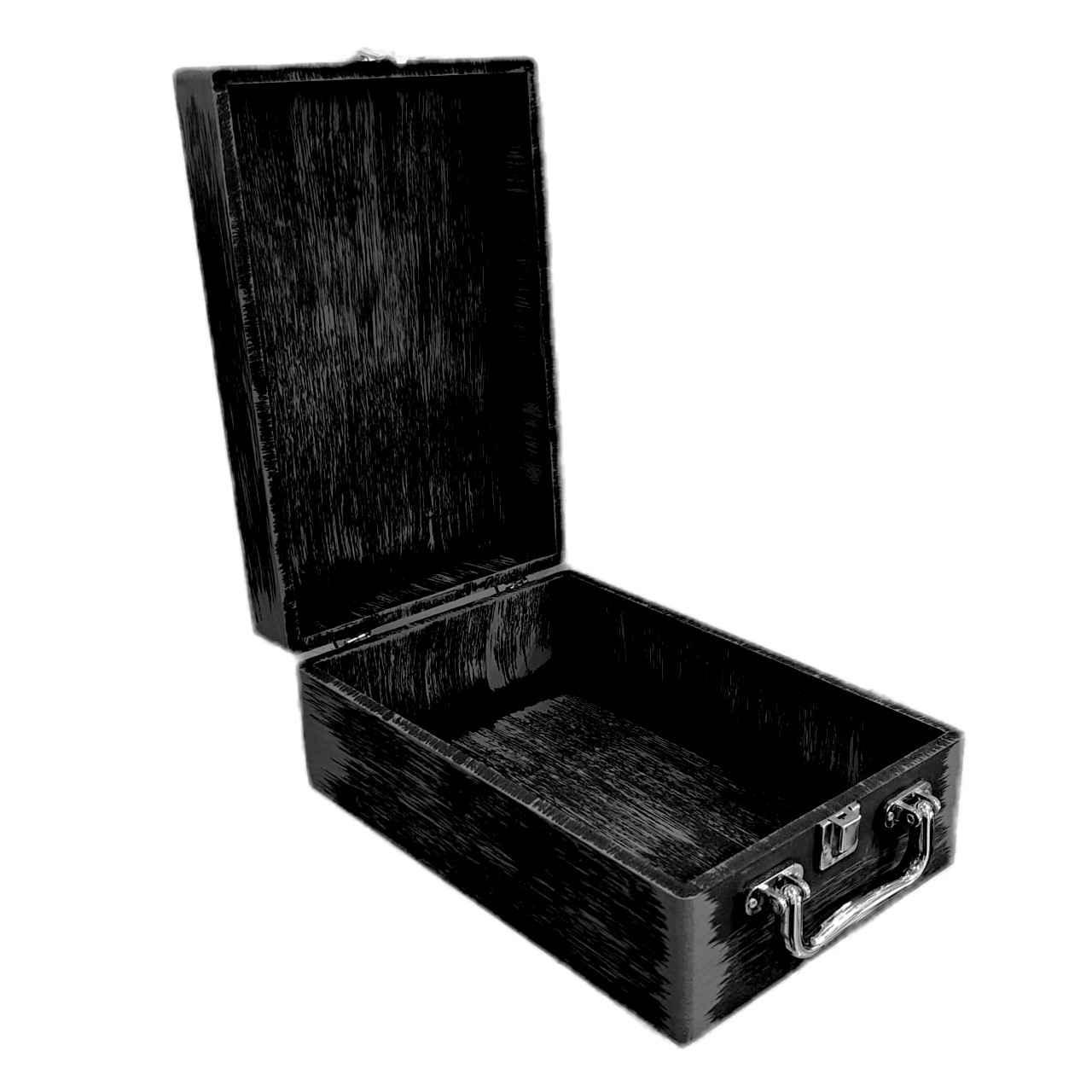 Handcrafted Wooden Suitcase-Style Gift Box with Sunflower Pattern