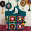 Handmade-Crochet-Handbag-with-Floral-Granny-Square-Design-–-Open-Top-Perfect-for-Art-Lovers