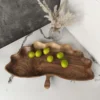 Handmade-Walnut-Wood-Serving-Platter-with-Ginkgo-Leaf-Design-Handle-–-Natural-Wooden-Snack-Appetizer-Plate-1