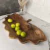 Handmade-Walnut-Wood-Serving-Platter-with-Ginkgo-Leaf-Design-Handle-–-Natural-Wooden-Snack-Appetizer-Plate-2
