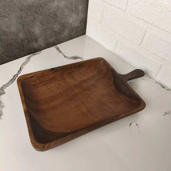 Handmade-Walnut-Wood-Serving-Platter-with-Handle-–-Elegant-Wooden-Snack-Appetizer-Plate-27.5×35.5×3-cm-4