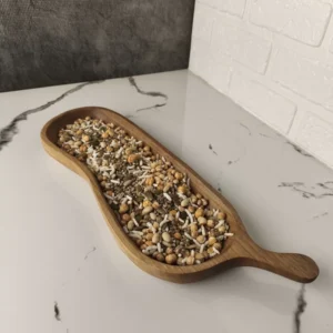 Wooden Serving Platter for Fruits and Sweets Bird Design