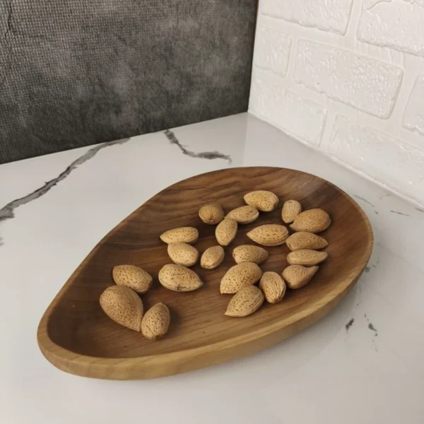 Handmade-Walnut-Wood-Serving-Platter-–-Egg-Shaped-Wooden-Plate-for-Snacks-Appetizers-3