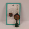 Handmade-Wooden-Asymmetric-Earrings-–-Stud-Hook-Floral-Mandala-Design-2