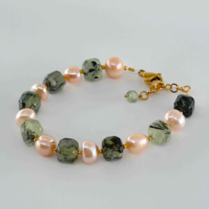 Harmony Glow — Pearl & Prehnite Women’s Bracelet