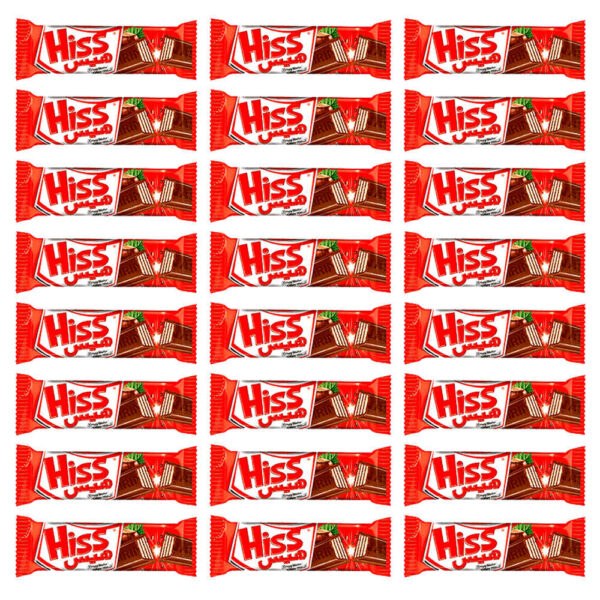Hiss Chocolate-Coated Wafer by Shirin Asal – 20 g Each, 24-Piece Pack, 480 g Total, Crispy Cocoa Snack for Tea & Coffee