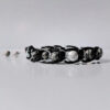 Ice-Rock-Inspired-Beaded-Bracelet-with-Howlite-Picasso-Jasper-Aquamarine-Stones-and-Leather-Knot-Closure-–-Unisex-Natural-Stone-Jewelry-2