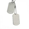 Thumbnail 2: Islamic Stainless Steel Military-Style Dog Tag Necklace with Custom Name and Birthdate Engraving
