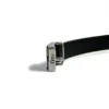 Thumbnail 2: Men’s Drafsh Kaviani Leather Bracelet – Black and Silver 316 Stainless Steel, Adjustable Buckle