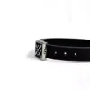 Thumbnail 4: Men’s Drafsh Kaviani Leather Bracelet – Black and Silver 316 Stainless Steel, Adjustable Buckle