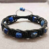 Mens-Lapis-Lazuli-Bracelet-with-Cubic-Blue-Beads-Black-Cord-Weave-and-Adjustable-Knot-Closure-4