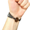 Mens-Larvikite-Bracelet-—-Polished-Larvikite-Cylinder-Beads-on-Genuine-Leather-with-Button-Loop-Closure-3