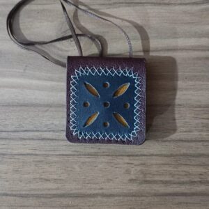 Natural Leather Prayer Necklace – Derafsh-e Kaviani Design, Handcrafted Accessory