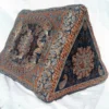 Navy Blue Termeh Triangle Backrest Pillow – Persian Decorative Cushion (2)