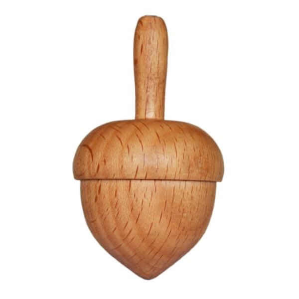 Oak Design Wooden Spinning Top – Traditional Wooden Keepsake (2)